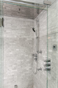Master Ensuite Shower in a Vancouver interior design custom home build.