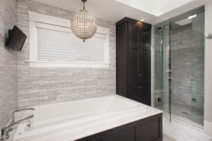 Master ensuite bath in a Vancouver interior design custom home build.